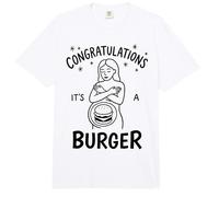 Felicitaciones Es una Hamburguesa Divertida Mujer Amante de Las Hamburguesas Comfort Colors Adult Heavyweight T-Shirt