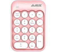 Teclado numérico Compacto portátil de 18 Teclas para Windows, iMac Mac, Ordenadores portátiles, Ordenadores portátiles, de sobremesa, portátil, de facturación de Datos (Blanco Rosa)