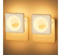 Feliigo 2 Piezas Luz Nocturna Infantil, 2700K Automático Luz Nocturna con Sensor Crepuscular, Bajo Consumo de Energía Noche para Dormitorios, Cocinas, Salas de Estar, Pasillos
