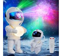 Feliigo Proyector Estrellas Astronauta, Luz Nocturna Infantil con Nebulosa, 8 Modos de Iluminación, Rotación 360° y Mando a Distancia-Proyector Galaxia para Dormitorio, para Niños y Adultos