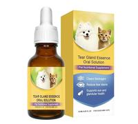 Feline Eye Wash - Líquidos de claridad visual, soluciones de enjuague de escombros, alivio ocular calmante, higiene diaria de aseo, suministros de bienestar para mascotas, gotero transparente para