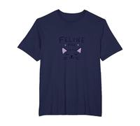 Feline Fine: Lindo Juego de Palabras para Amantes de los Gatos para entusiastas de Las Mascotas Camiseta, Hombre Tallas Grandes, Azul Marino, 4X Alto