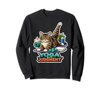 Feline Fitness Filósofo Yoga con Juicio Sudadera