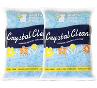 Feline Fresh - Arena para gatos de cristal con aroma fresco y control de olores (5 veces más rápido), la mejor arena ligera y no aglutinante para absorber la orina, seca los residuos sólidos (2 bolsas