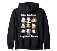 Feline Functional Occupational Therapy Funny Cat Lovers Sudadera con Capucha