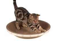 Feline Nest - Afilador circular de garras | Sofá de descanso para gatitos | Pulpa de madera prensada con textura ecológica y almohadilla de abrasión abatible para apartamento, área de juegos