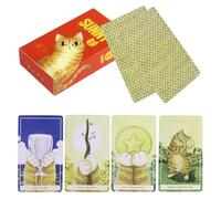 Feline Oracle - Baraja temática de gatito, tarjetas de adivinación caprichosas, juego completo de setenta y ocho cartas, proporciona orientación espiritual diaria, suministros ocultos metafísicos