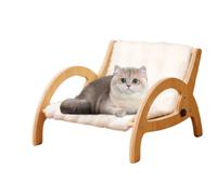 Feline Scratch Couch - Cama De Apoyo De Madera Reclinable, Plataforma De Descanso De Ángulo Ajustable | Afilado De Uñas De Gato, Solución Protectora Para Dormir, Relajación, Diseño De Entrenamiento Pr