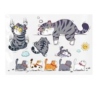 Feline Slap - Vinyl Wrap Graphic, Comic Badge Emblem, Playful Pet Illustration Design | Dureble Weather Resistant Decor, Garage Glass Display Use, Creative Mobility Art Concept, Long Life Finish