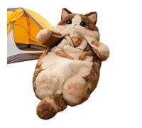 Feline Themed Snuggle Sack - Thermal Wearable Blanket for Lounging | Padded Polyester Fill with Machine Safe Shell & Whiskered Graphic Print for Housewarming, Sleepovers, Hotels and Apartments