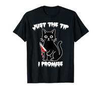 Felino Divertido de Halloween de Just The Tip Cat, Amante de los Gatitos, Espeluznante Camiseta