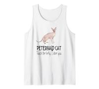 Felino Divertido de Peterbald Cat Touch The Belly I Dare You Camiseta sin Mangas