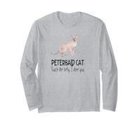 Felino Divertido de Peterbald Cat Touch The Belly I Dare You Manga Larga