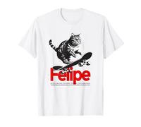 FELIPE - hermoso nombre de niño con gato y monopatín Camiseta