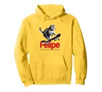 FELIPE - hermoso nombre de niño con gato y monopatín Sudadera con Capucha