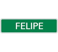 Felipe Street Sign - Letrero de estaño de 4 x 16 pulgadas, para playa, cafetería, restaurante, tienda, hogar, habitación, pared, puerta, regalo, regalo