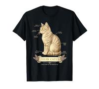 Felis Catus Naturalist Plate, Domestic Cat Study Camiseta