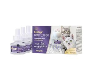 Felisept Family Comfort Agente Relajante En El Hogar Multigato Repuesto 3x45ml - Con Hierba Gatera Natural sin Feromonas para gatos - Libera Las Tensiones En Los Hogares Multigatos