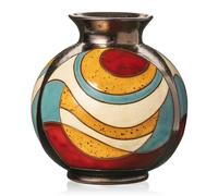 FELISTEYA Jarrón de Cerámica Hecho a Mano - Jarrón Decorativo Artesanal para Flores de 16 cm, Cerámica Vidriada a Mano, Pieza de Diseño Moderno para Decoración del Hogar y Regalo - Jarrón Esfera 1