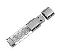 FeliSun Cristal Memoria Flash USB 3.0 Flash Drive Pendrive Impermeable-Velocità di lettura Fino a 80M / s (16GB, Blanco)