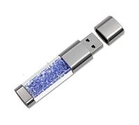 FeliSun Cristal Memoria Flash USB 3.0 Flash Drive Pendrive Impermeable-Velocità di lettura Fino a 80M / s (16GB, Azul Oscuro)
