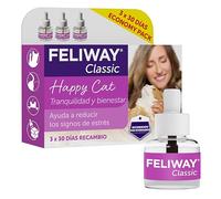 Feliway Difusor Classic – Pack 3 recambios (3x48 ml) 90 días – Calmante para gatos
