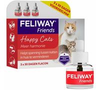 Feliway Friends 3 frascos para 30 días | Gatos Fusión, Reducir Conflictos, Multicat, Relajación, Antiestrés, Calmante de Feromonas Gatos, Conectores de feromonas