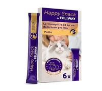 FELIWAY Happy Snack sabor pollo - Deliciosos y cremosos premios calmantes para gatos (6 sobres). Ayuda a los gatos a sentirse más tranquilos y a mejorar vuestro vínculo.
