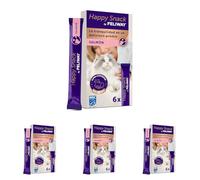 FELIWAY Happy Snack Sabor salmón - Deliciosos y cremosos premios calmantes para Gatos (6 Sobres). Ayuda a los Gatos a sentirse más tranquilos y a Mejorar vuestro vínculo. (Paquete de 4)