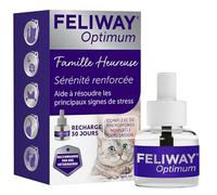 FELIWAY Optimum - Antiestrés para gatos - Complejo de feromonas calmantes para una serenidad reforzada - 1 recarga de 30 días - Recomendado por veterinarios