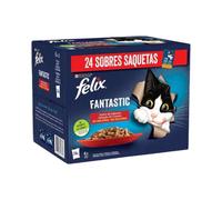 FELIX - (24x85 gr) - Comida Húmeda Festín de en Gelatina (, Pollo, y )