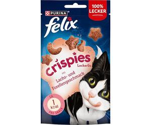 Felix Aperitivo para Gatos Crispies con proteínas, vitaminas y ácidos grasos Omega 6, 8 Unidades (8 x 45 g)