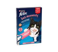 FELIX Deli Moments (4x10 gr) - Snack para Gatos (, Salmón o Pollo)