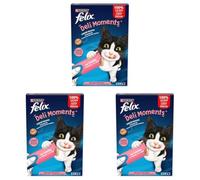 Felix Deli Moments - Golosinas líquidas Gato con salmón - 4 Bolsas de 10 g (Paquete de 3)