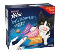 Felix Deli Moments Snack Líquido Variety Pack para Gatos 48 x 10 gr