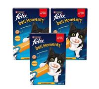 Felix Deli Moments Snacks cremosos para gatos con pollo 12x10g
