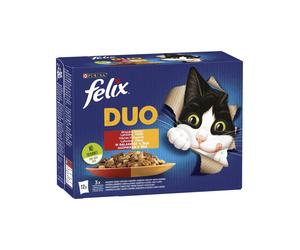 Felix Duo Sabores Campestres en gelatina con carne 12x85g