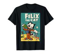 Félix el Gato soñador de Luna - Animación Celestial Retro de los años 20 Camiseta
