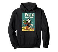 Félix el Gato soñador de Luna - Animación Celestial Retro de los años 20 Sudadera con Capucha