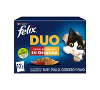 Felix Duo Festín de Sabores en Gelatina para Gatos 4 x 85 gr
