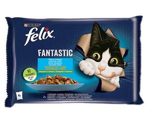 Felix Fantásticos Sabores Campestres en Gelatina con Salmón y Trucha 4x85g