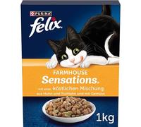 FELIX Farmhouse Sensations Comida Seca para Gatos, con Pollo y Pavo, 1 Unidad (1 x 1 kg)