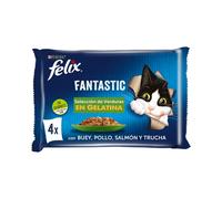 Felix - Fantastic Selección de Verduras en Gelatina para Gatos - 4 x 85 gr