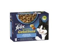 Felix húmedo gato sensations gelatinas pescado 12x85 gr