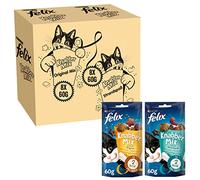 FELIX Knabber Mix Original & Strandspaß Katzensnack con Diferentes variedades, 2 Unidades