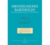 Felix mendelssohn bartholdy : concerto in e minor - violon & piano reduction - concerto en mi mineur