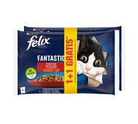FELIX Sabores rurales en gelatina con ternera y pollo 4x85 g 1+1 GRATIS