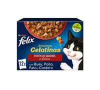 Felix Sensations Selección de Carnes en Gelatina para Gatos 4 x 85 gr