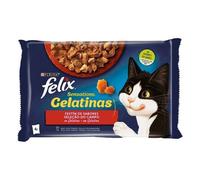 FELIX Gelatina (4x85 gr) - Comida Húmeda Festín de ( y Pollo)