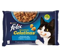 Felix Sensations Selección de Pescados en Gelatina para Gatos 4 x 85 gr
